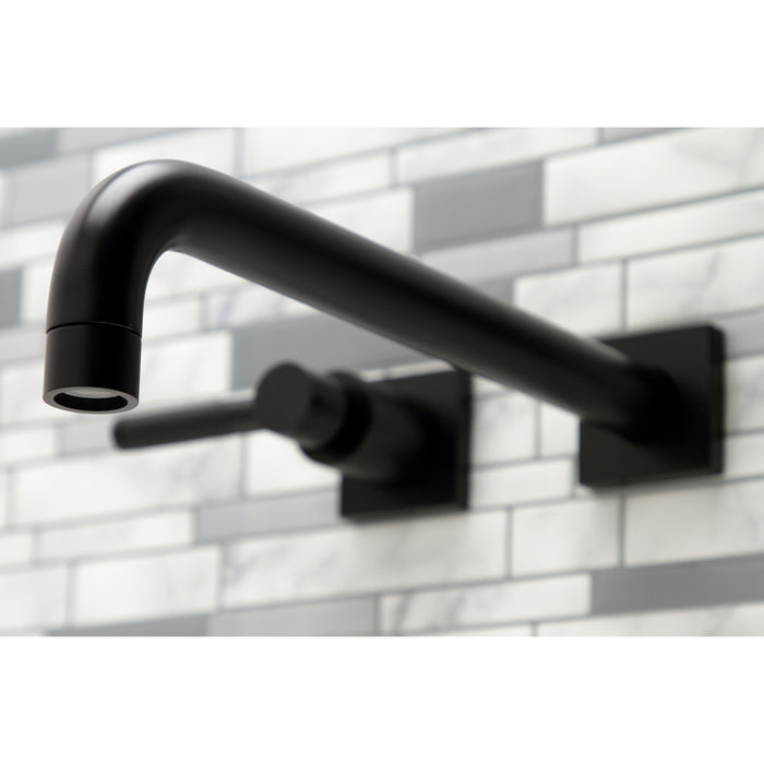 Kingston Sona KS6050DKL - Kaiser Two-Handle 3-Hole Wall Mount Tub Faucet, Matte Black