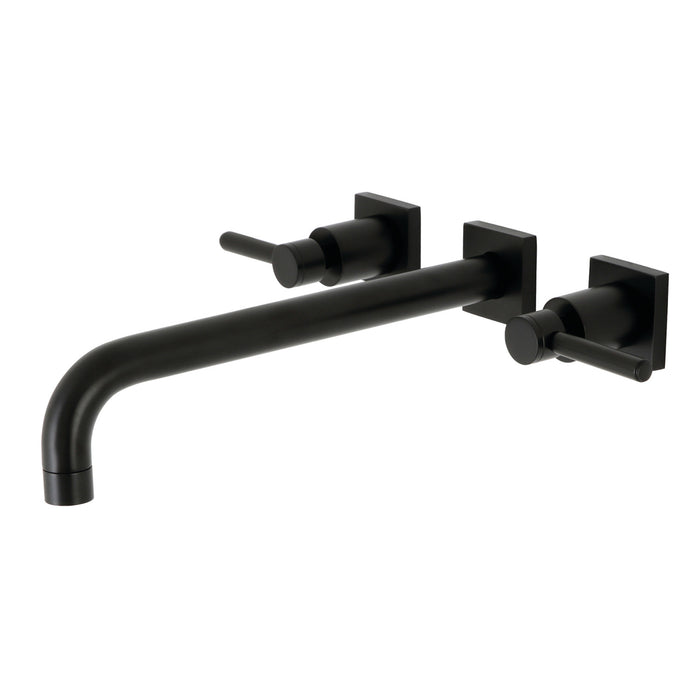 Kingston Sona KS6050DL - Concord Two-Handle 3-Hole Wall Mount Tub Faucet, Matte Black