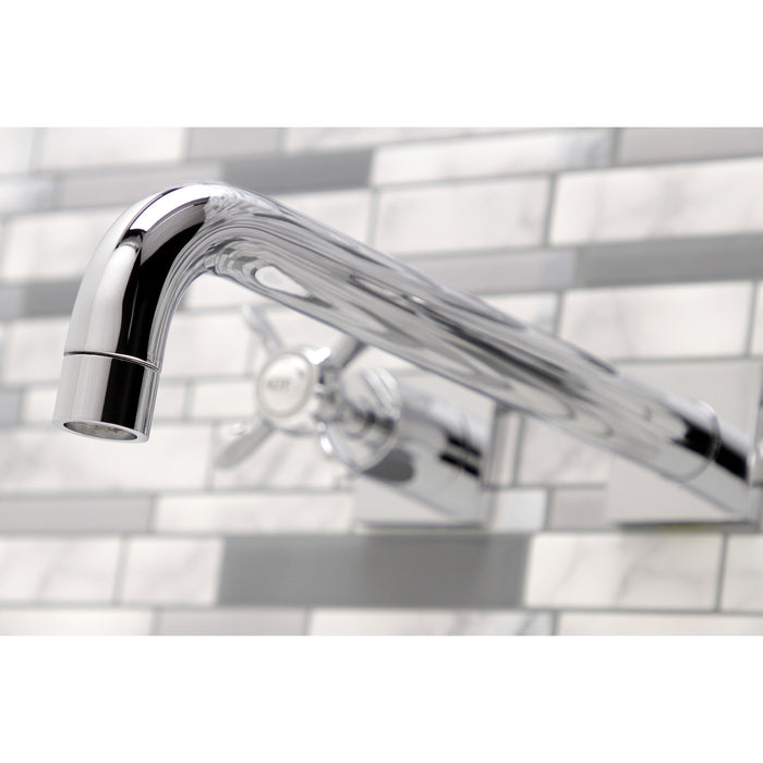 Kingston Tulare KS6051BEX - Essex Two-Handle 3-Hole Wall Mount Tub Faucet, Polished Chrome