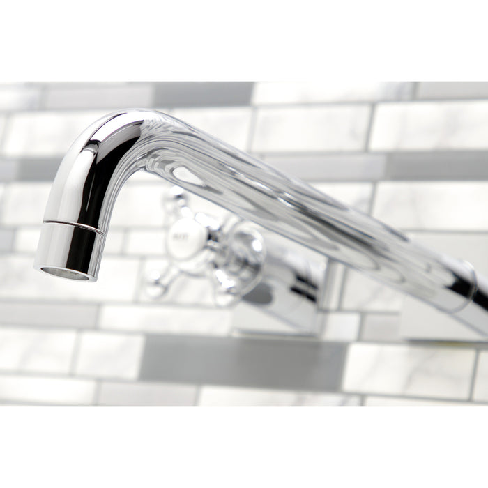 Kingston Tulare KS6051BX - Metropolitan Two-Handle 3-Hole Wall Mount Tub Faucet, Polished Chrome