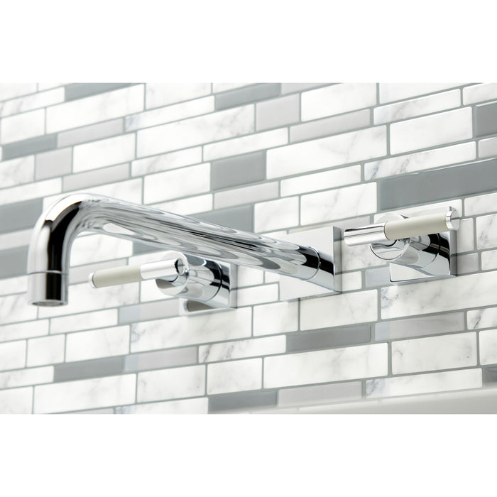 Kingston Sona KS6051CKL - Kaiser Two-Handle 3-Hole Wall Mount Tub Faucet, Polished Chrome