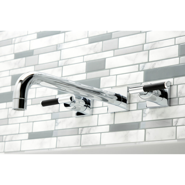 Kingston Sona KS6051CKL - Kaiser Two-Handle 3-Hole Wall Mount Tub Faucet, Polished Chrome