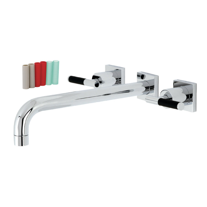 Kingston Sona KS6051CKL - Kaiser Two-Handle 3-Hole Wall Mount Tub Faucet, Polished Chrome