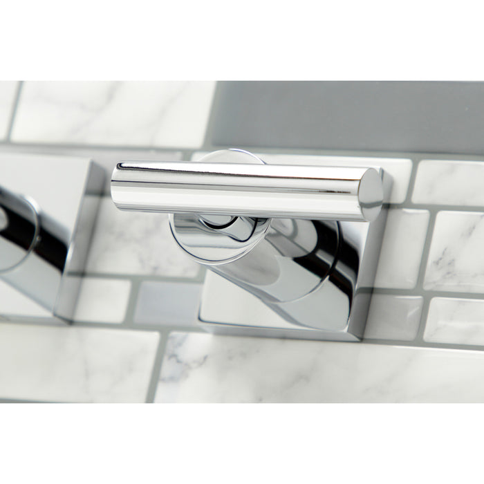 Kingston Sona KS6051CML - Manhattan Two-Handle 3-Hole Wall Mount Tub Faucet, Polished Chrome