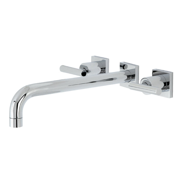 Kingston Sona KS6051CML - Manhattan Two-Handle 3-Hole Wall Mount Tub Faucet, Polished Chrome