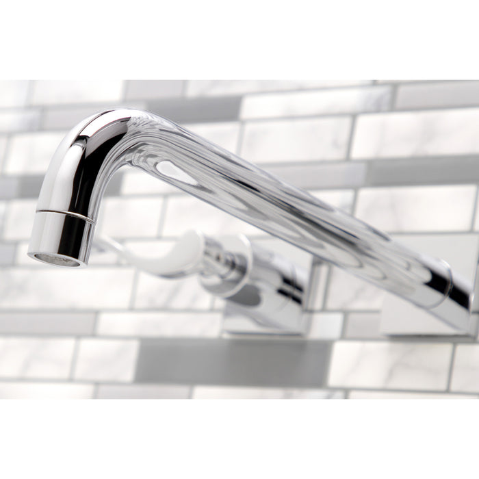 Kingston Tulare KS6051DFL - NuWave Two-Handle 3-Hole Wall Mount Tub Faucet, Polished Chrome