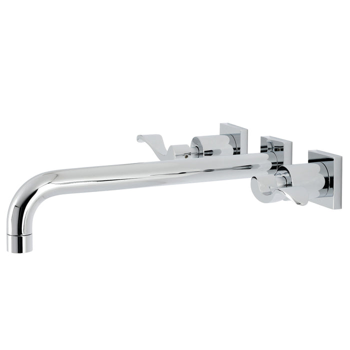 Kingston Tulare KS6051DFL - NuWave Two-Handle 3-Hole Wall Mount Tub Faucet, Polished Chrome