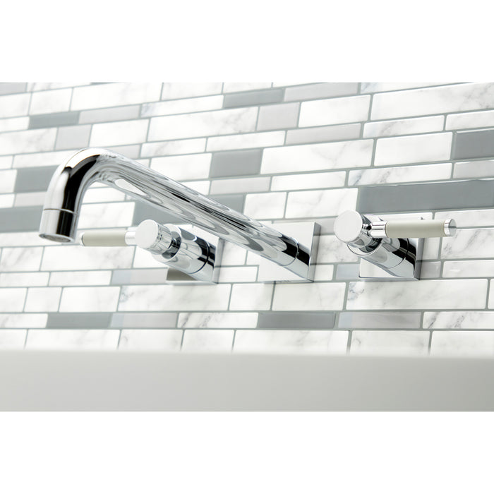 Kingston Sona KS6051DKL - Kaiser Two-Handle 3-Hole Wall Mount Tub Faucet, Polished Chrome