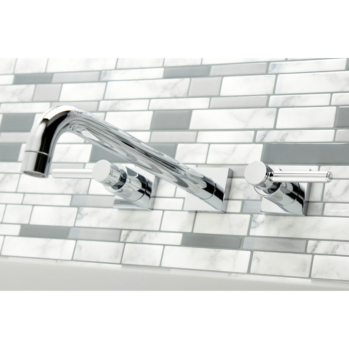 Kingston Sona KS6051DL - Concord Two-Handle 3-Hole Wall Mount Tub Faucet, Polished Chrome