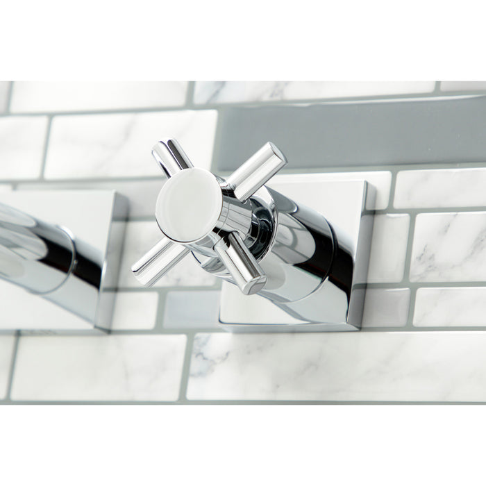 Kingston Sona KS6051DX - Concord Two-Handle 3-Hole Wall Mount Tub Faucet, Polished Chrome