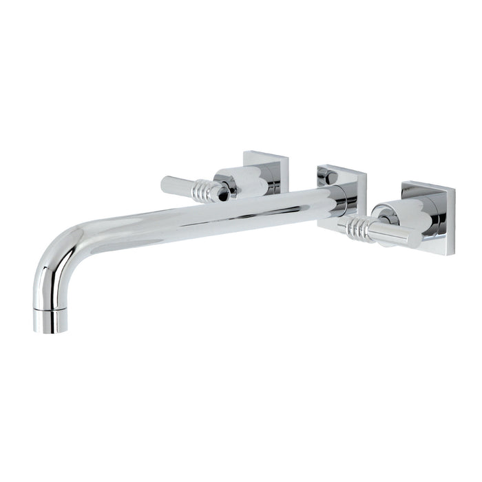 Kingston Tulare KS6051ML - Milano Two-Handle 3-Hole Wall Mount Tub Faucet, Polished Chrome