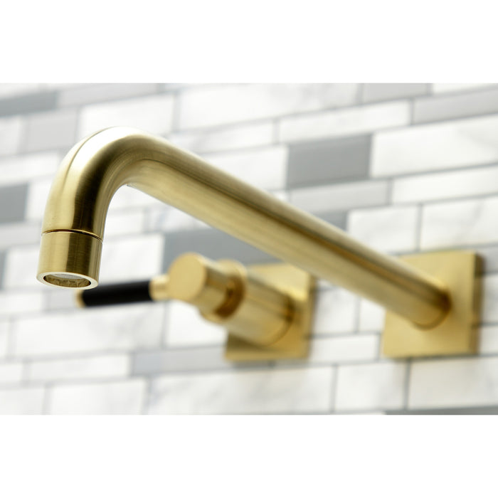 Kingston Sona KS6057DKL - Kaiser Two-Handle 3-Hole Wall Mount Tub Faucet, Brushed Brass