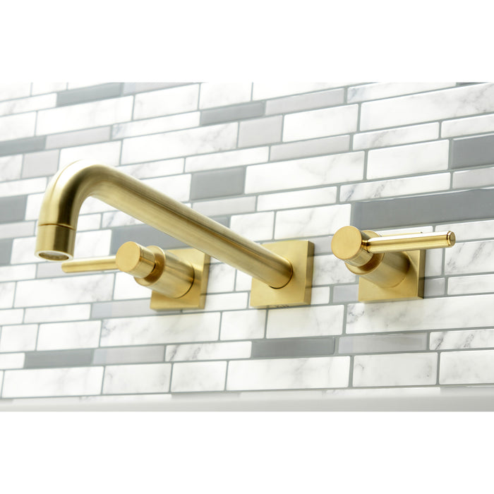 Kingston Sona KS6057DL - Concord Two-Handle 3-Hole Wall Mount Tub Faucet, Brushed Brass