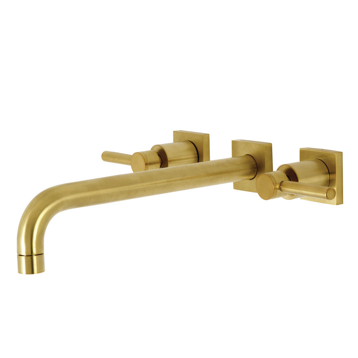 Kingston Sona KS6057DL - Concord Two-Handle 3-Hole Wall Mount Tub Faucet, Brushed Brass
