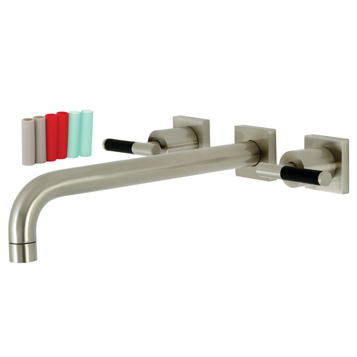 Kingston Sona KS6058CKL - Kaiser Two-Handle 3-Hole Wall Mount Tub Faucet, Brushed Nickel