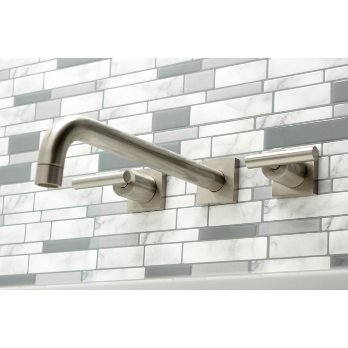 Kingston Sona KS6058CML - Manhattan Two-Handle 3-Hole Wall Mount Tub Faucet, Brushed Nickel