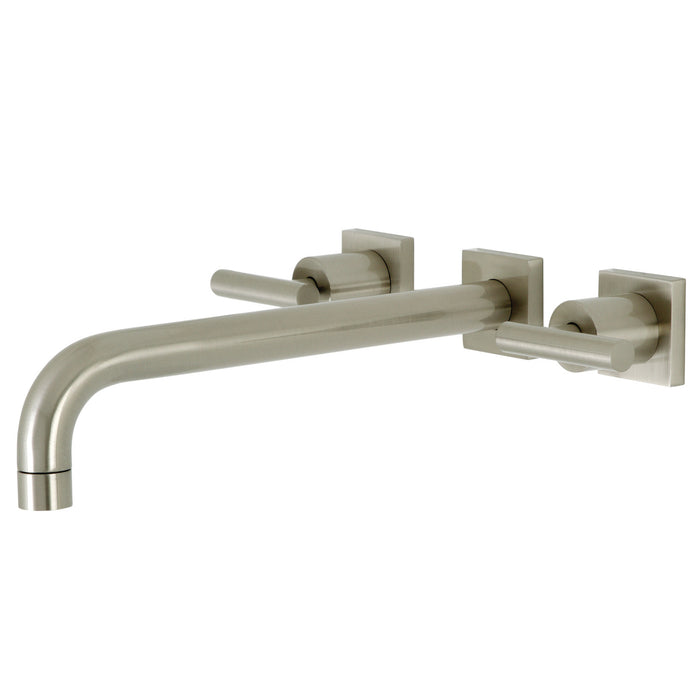 Kingston Sona KS6058CML - Manhattan Two-Handle 3-Hole Wall Mount Tub Faucet, Brushed Nickel