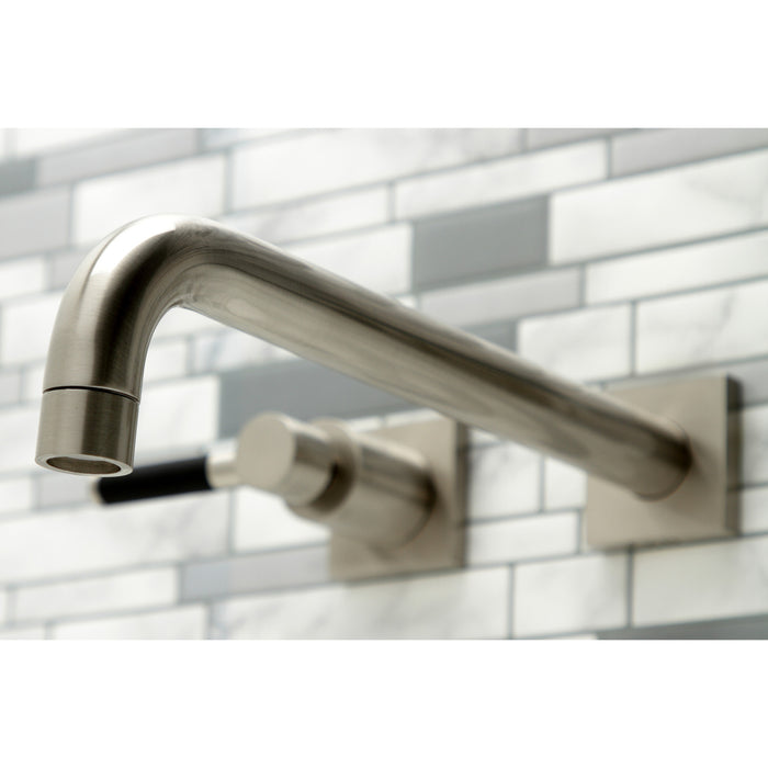 Kingston Sona KS6058DKL - Kaiser Two-Handle 3-Hole Wall Mount Tub Faucet, Brushed Nickel