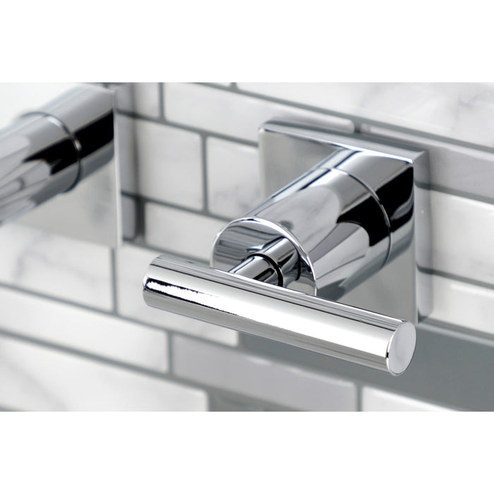 Kingston Sona KS6121CML - Manhattan Double-Handle 3-Hole Wall Mount Bathroom Faucet, Polished Chrome