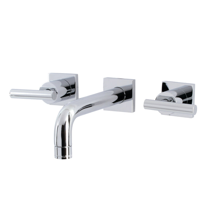 Kingston Sona KS6121CML - Manhattan Double-Handle 3-Hole Wall Mount Bathroom Faucet, Polished Chrome