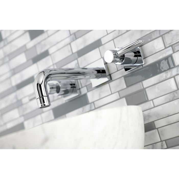Kingston Sona KS6121DL - Concord Double-Handle 3-Hole Wall Mount Bathroom Faucet, Polished Chrome
