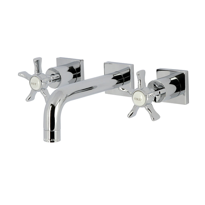 Kingston Sona KS6121NX - Hamilton Double-Handle 3-Hole Wall Mount Bathroom Faucet, Polished Chrome