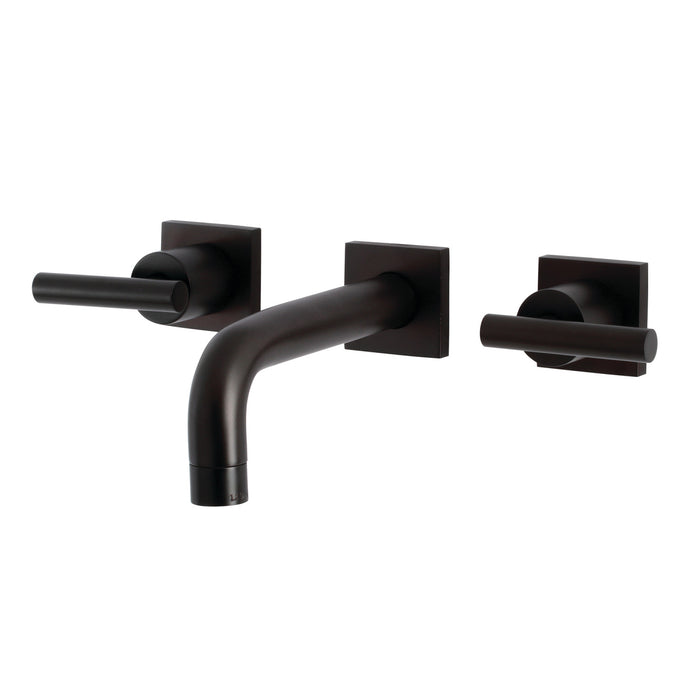 Kingston Sona KS6125CML - Manhattan Double-Handle 3-Hole Wall Mount Bathroom Faucet, Oil Rubbed Bronze