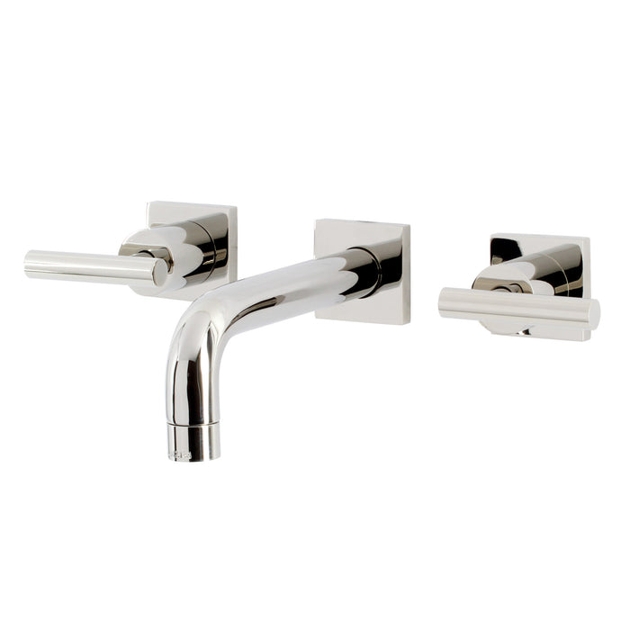 Kingston Sona KS6126CML - Manhattan Double-Handle 3-Hole Wall Mount Bathroom Faucet, Polished Nickel