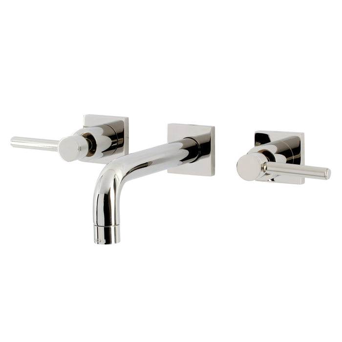 Kingston Sona KS6126DL - Concord Double-Handle 3-Hole Wall Mount Bathroom Faucet, Polished Nickel