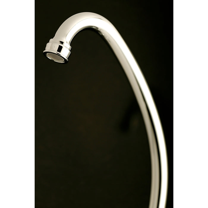 Kingston Heirloom KS614C - Kingston Two-Handle 2-Hole Wall Mount Bridge Kitchen Faucet, Polished Chrome