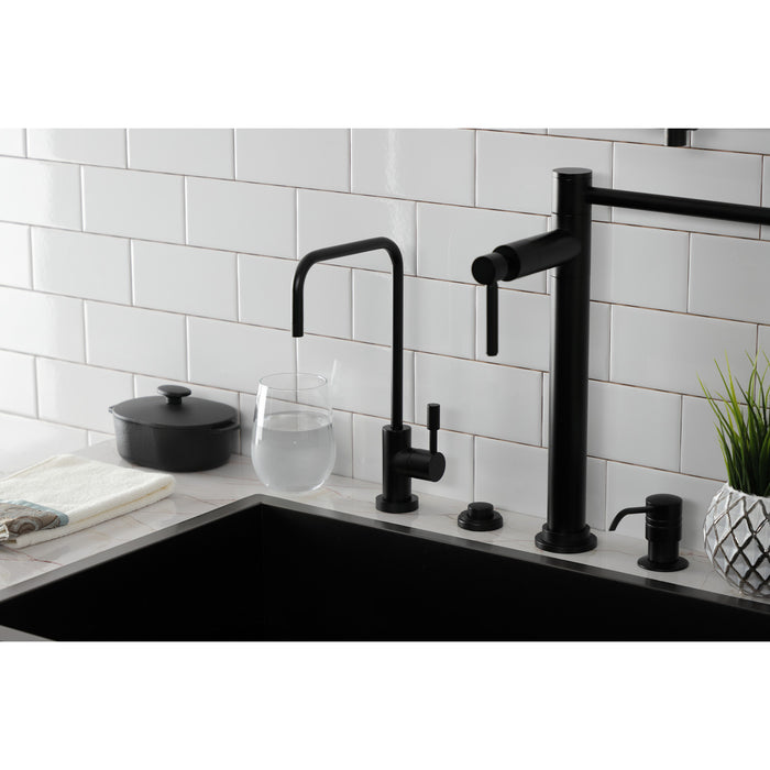 Kingston Sona KS6190DL - Concord Single-Handle 1-Hole Deck Mount Water Filtration Faucet, Matte Black