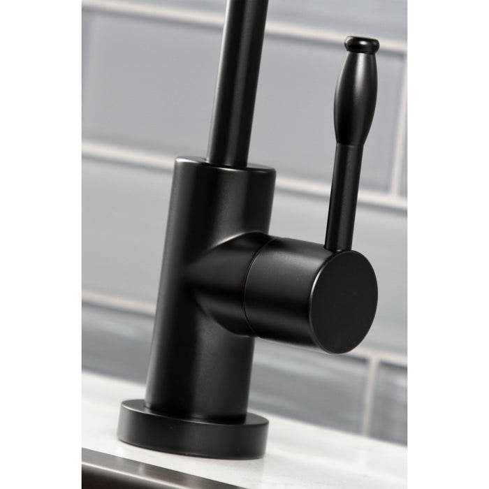 Nustudio KS6190NKL Single-Handle 1-Hole Deck Mount Water Filtration Faucet, Matte Black