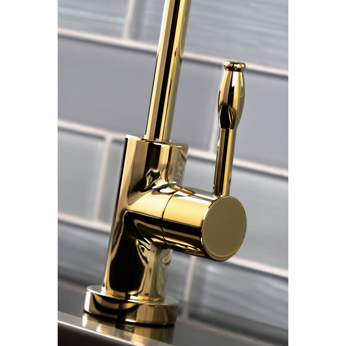 Nustudio KS6192NKL Single-Handle 1-Hole Deck Mount Water Filtration Faucet, Polished Brass