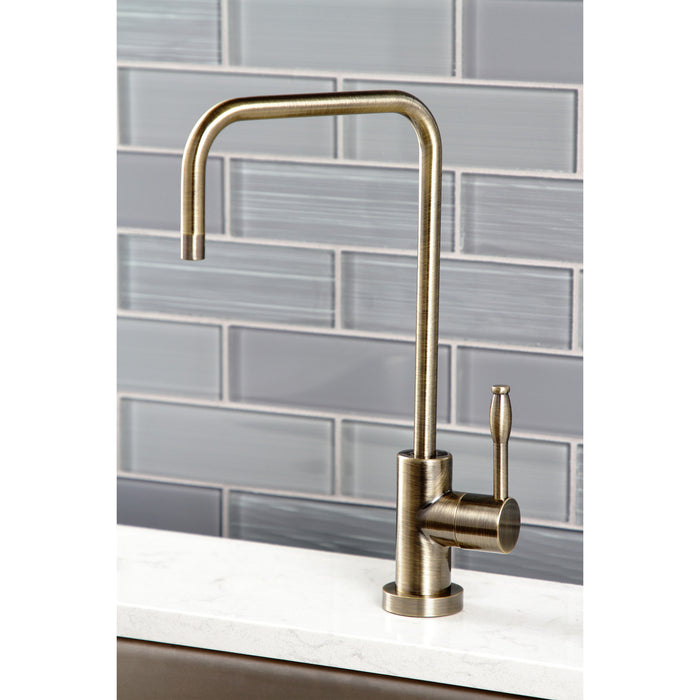 Kingston Sona KS6193NKL - Nustudio Single-Handle 1-Hole Deck Mount Water Filtration Faucet, Antique Brass