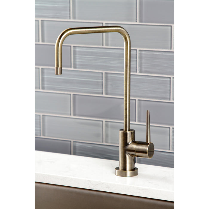 New York KS6193NYL Single-Handle 1-Hole Deck Mount Water Filtration Faucet, Antique Brass