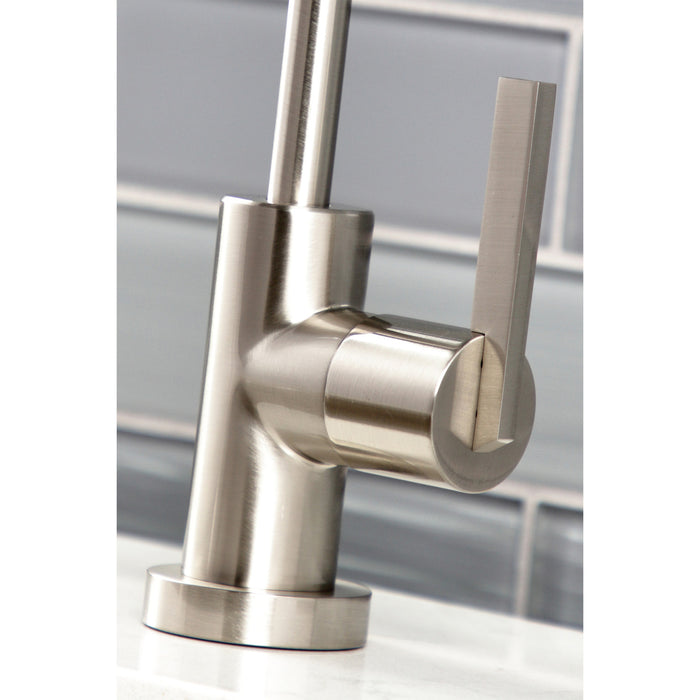 Kingston Sona KS6198CTL - Continental Single-Handle 1-Hole Deck Mount Water Filtration Faucet, Brushed Nickel