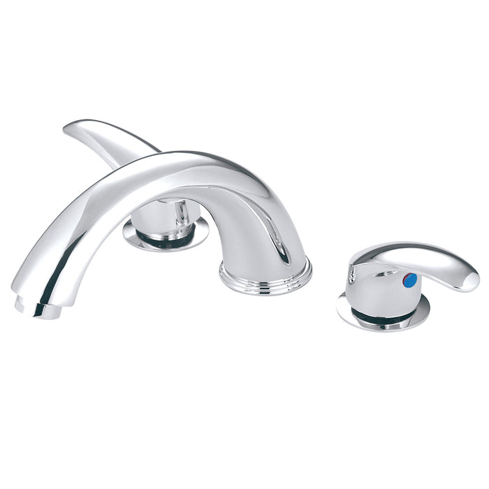 Kingston Tulare KS6361LL Two-Handle 3-Hole Deck Mount Roman Tub Faucet, Polished Chrome