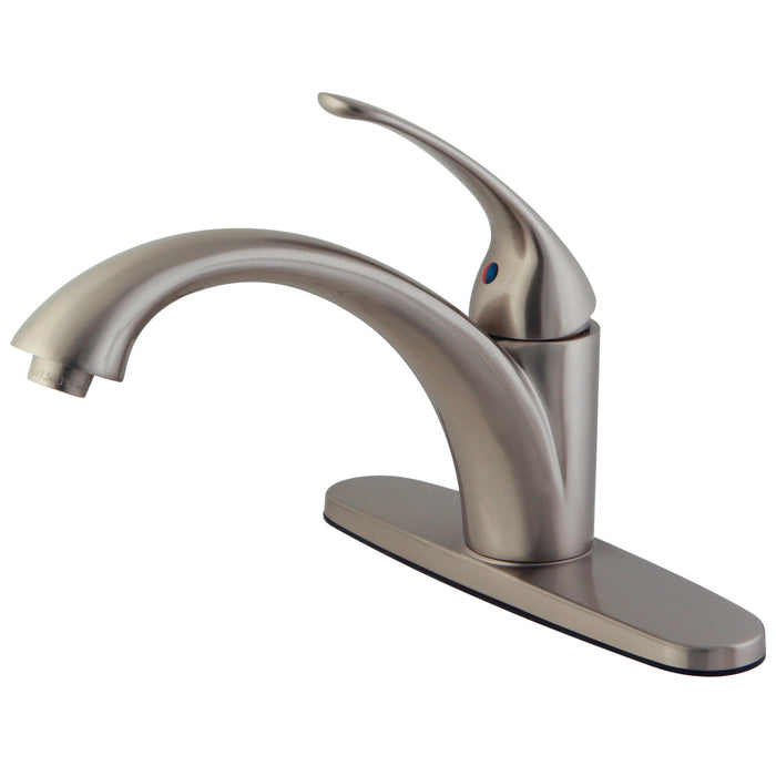 Kingston Vintage KS6578VLLS Single-Handle 1-or-3 Hole Deck Mount Kitchen Faucet, Brushed Nickel