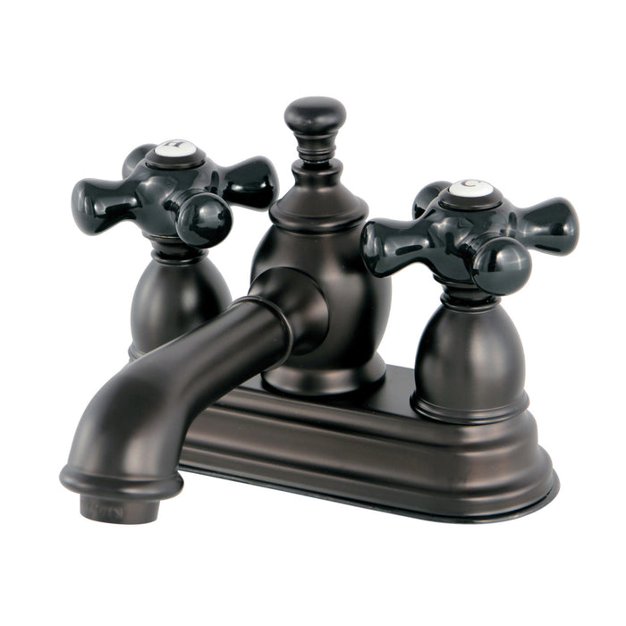 Kingston Tulare KS7005PKX - Duchess Double-Handle 3-Hole Deck Mount 4-Inch Centerset Bathroom Faucet with Brass Pop-Up, Oil Rubbed Bronze