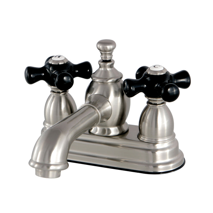 Kingston Tulare KS7008PKX - Duchess Double-Handle 3-Hole Deck Mount 4-Inch Centerset Bathroom Faucet with Brass Pop-Up, Brushed Nickel