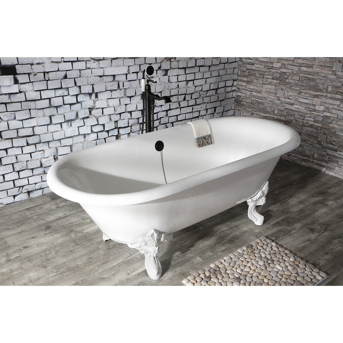 Kingston Tulare KS7010RL - Royale Single-Handle 1-Hole Freestanding Tub Faucet with Hand Shower, Matte Black