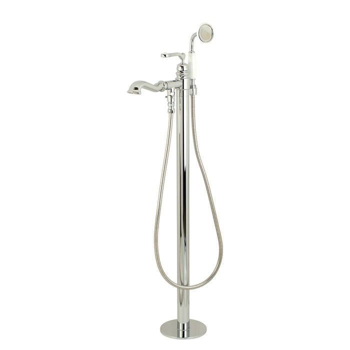 Kingston Tulare KS7011RL - Royale Single-Handle 1-Hole Freestanding Tub Faucet with Hand Shower, Polished Chrome
