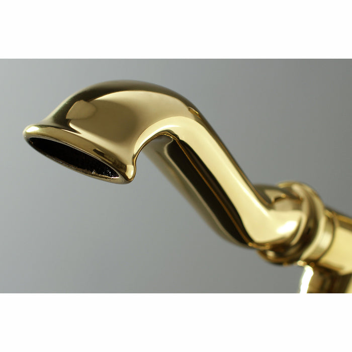 Kingston Tulare KS7012RL - Royale Single-Handle 1-Hole Freestanding Tub Faucet with Hand Shower, Polished Brass