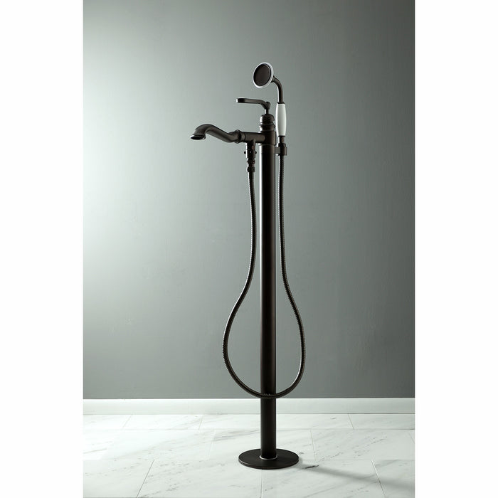 Kingston Tulare KS7015RL - Royale Single-Handle 1-Hole Freestanding Tub Faucet with Hand Shower, Oil Rubbed Bronze