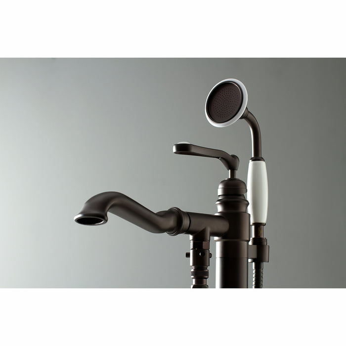 Kingston Tulare KS7015RL - Royale Single-Handle 1-Hole Freestanding Tub Faucet with Hand Shower, Oil Rubbed Bronze