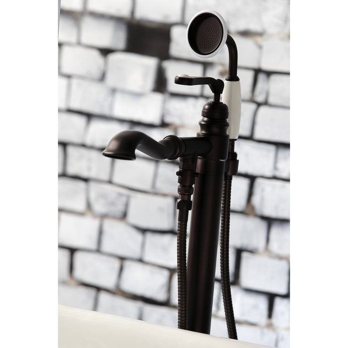 Kingston Tulare KS7015RL - Royale Single-Handle 1-Hole Freestanding Tub Faucet with Hand Shower, Oil Rubbed Bronze