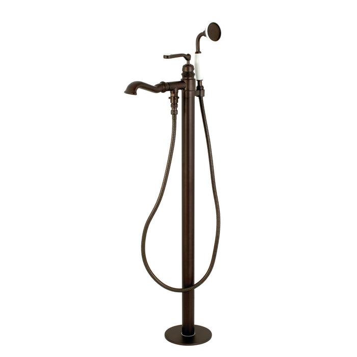 Kingston Tulare KS7015RL - Royale Single-Handle 1-Hole Freestanding Tub Faucet with Hand Shower, Oil Rubbed Bronze