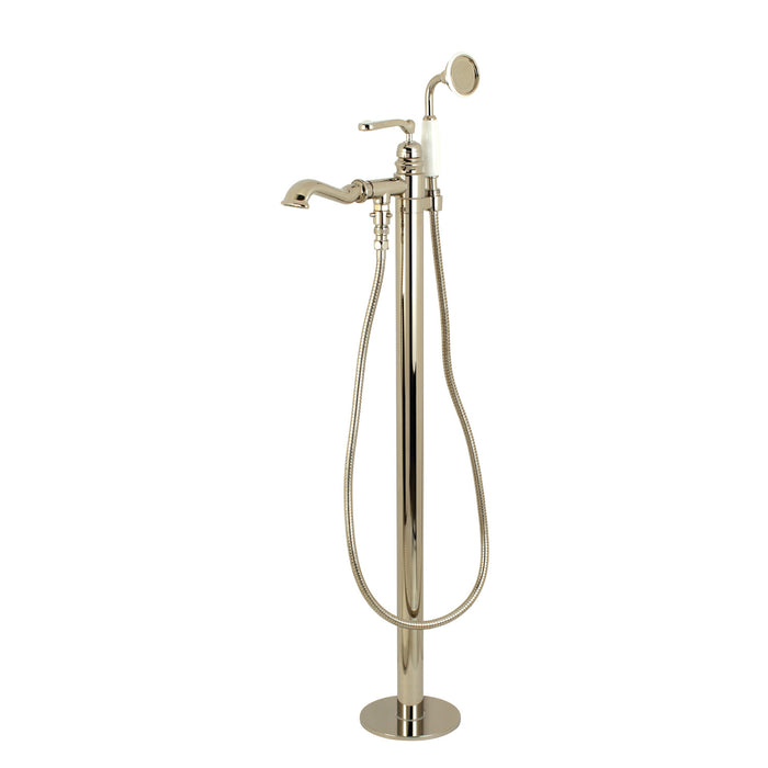 Kingston Tulare KS7016RL - Royale Single-Handle 1-Hole Freestanding Tub Faucet with Hand Shower, Polished Nickel