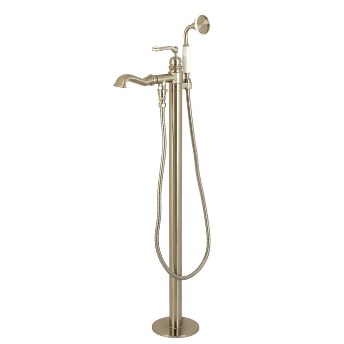 Kingston Tulare KS7018RL - Royale Single-Handle 1-Hole Freestanding Tub Faucet with Hand Shower, Brushed Nickel