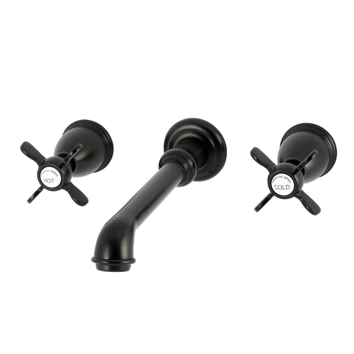 Kingston Tulare KS7020BEX - Essex Two-Handle 3-Hole Wall Mount Roman Tub Faucet, Matte Black